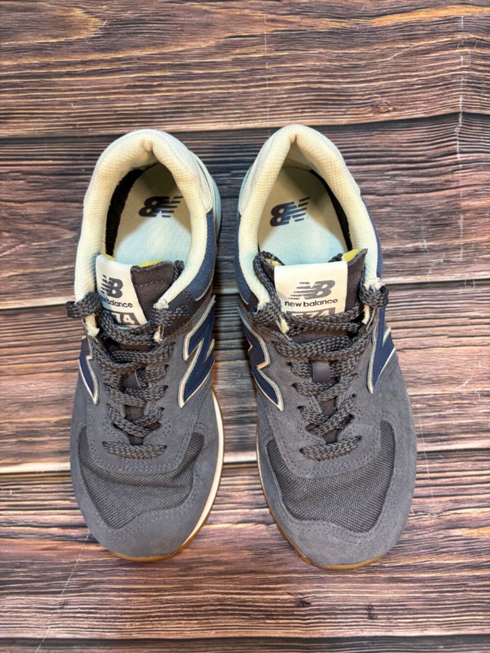 New Balance 574 Charcoal Gray Women's Casual Lace Up Shoes Size 8.5 - Picture 7 of 8